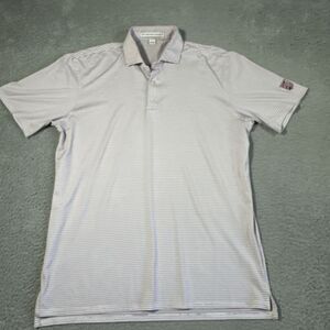Light Blue Striped Men’s Polo Shirt